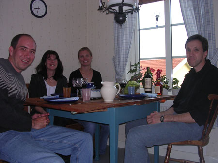 Dinner in Sweden with Gunilla Toth, Julia Kubanek, and Henrik Pavia