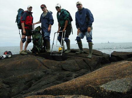 Renee, Chris, Kimmie, and Jeremy in front of Graves Island (MA)