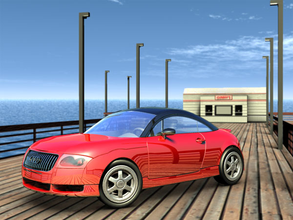 audi on pier