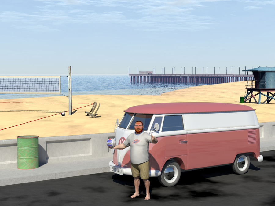 beach midday