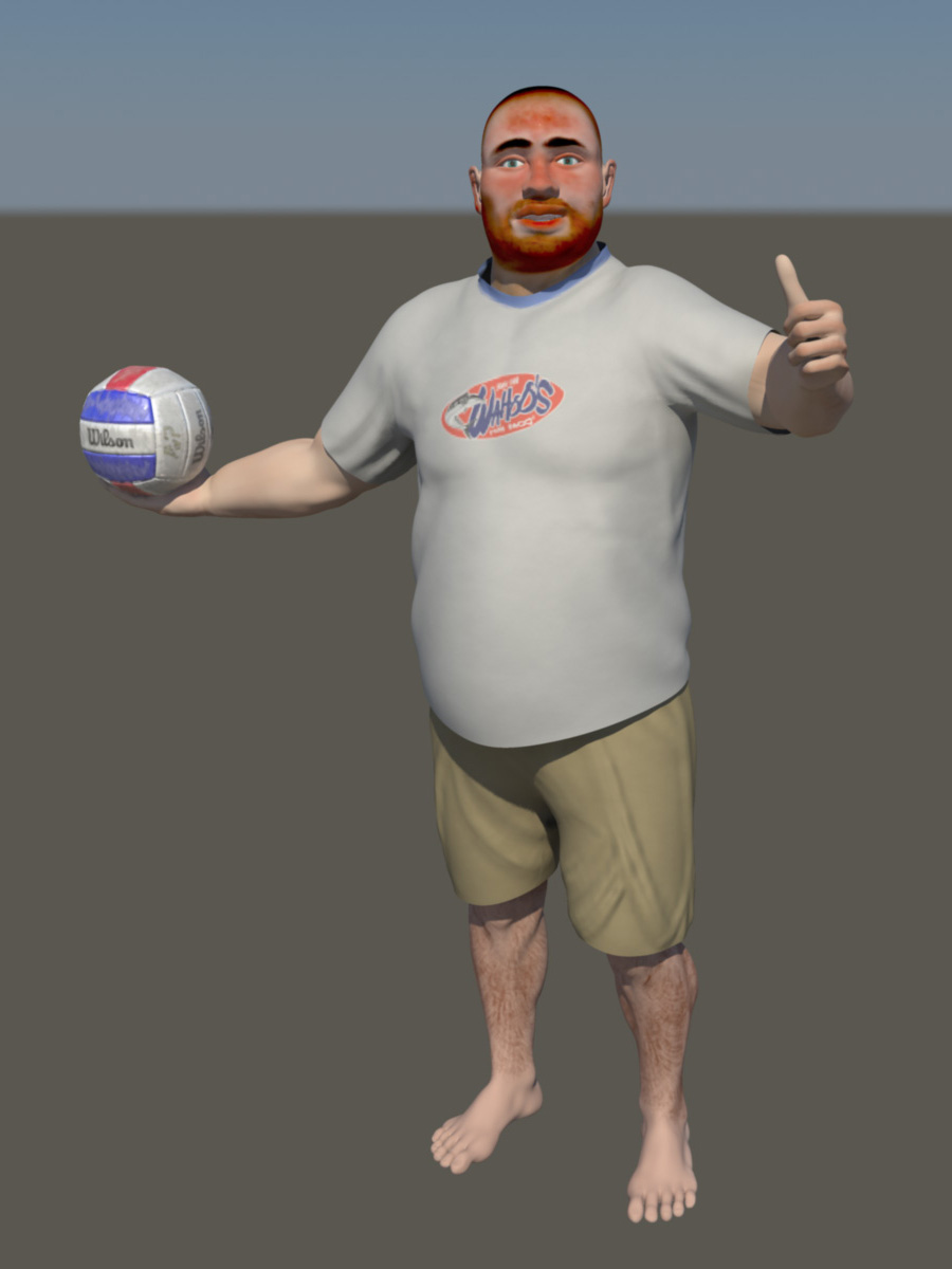 beach volleyball character - thumbs up